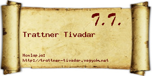 Trattner Tivadar névjegykártya